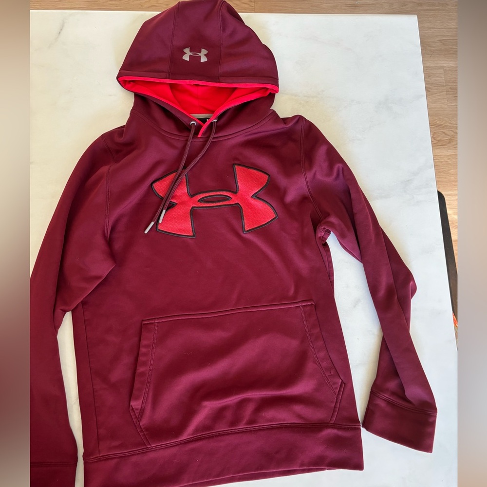 Under Armour Hoodie men’s small Red & burgandy